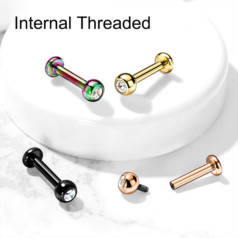 16G Surgical Steel Ball Top CZ – обзор и цена Body Jewelry Septum