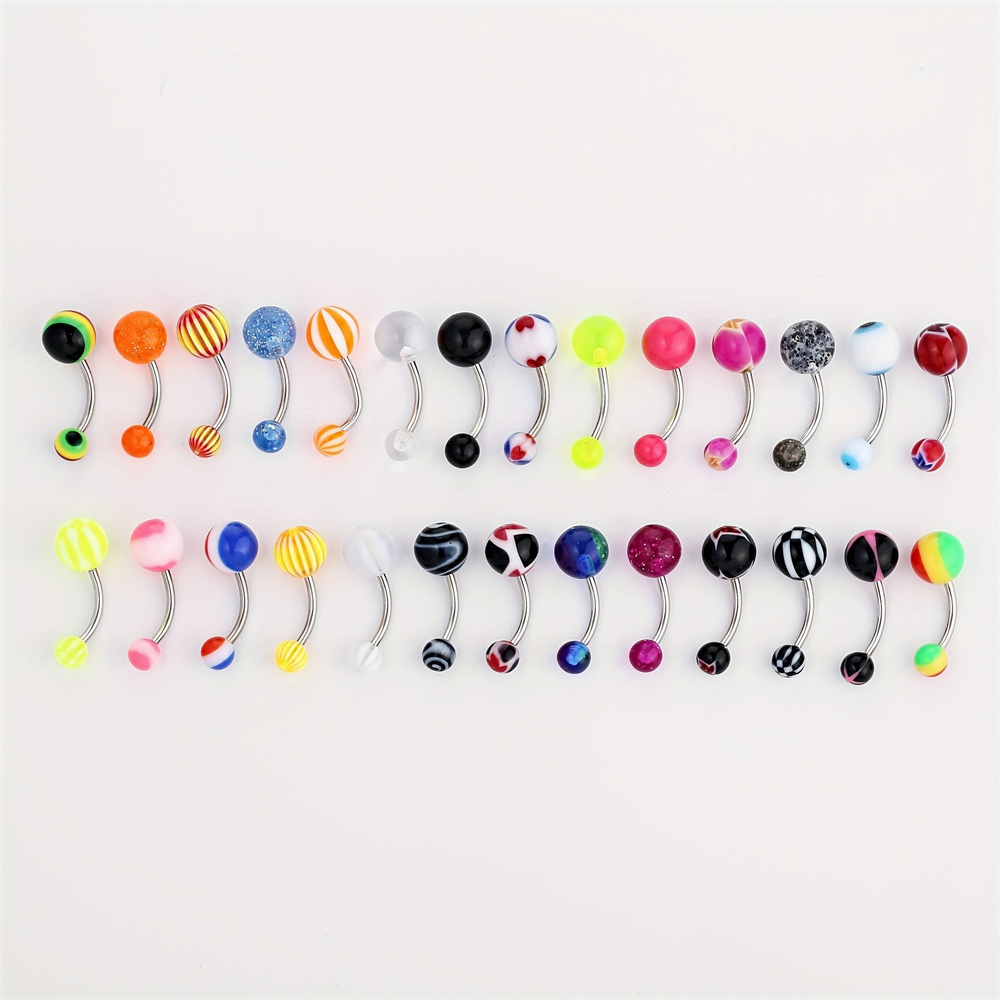 10pcs/set Mixed Color Acrylic  – обзор и цена Body Jewelry Changing Kit