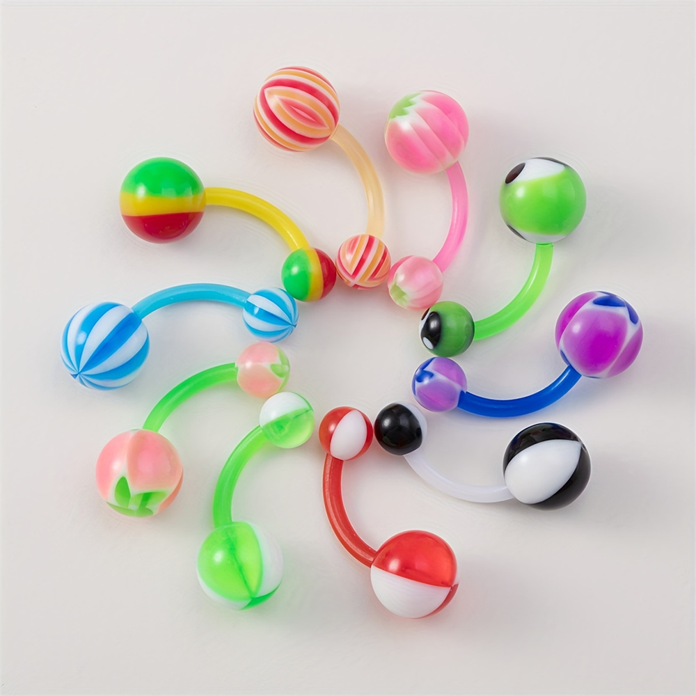 10pcs/set Mixed Color Acrylic  – обзор и цена Body Jewelry Changing Kit