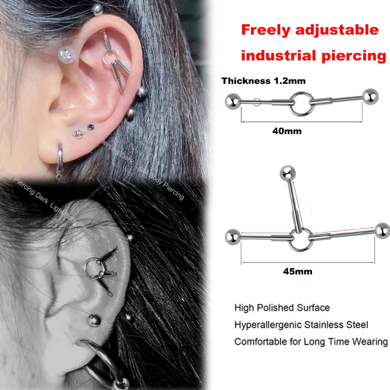 1PC New Movable Stainless Stee – обзор и цена Body Jewelry Industrial
