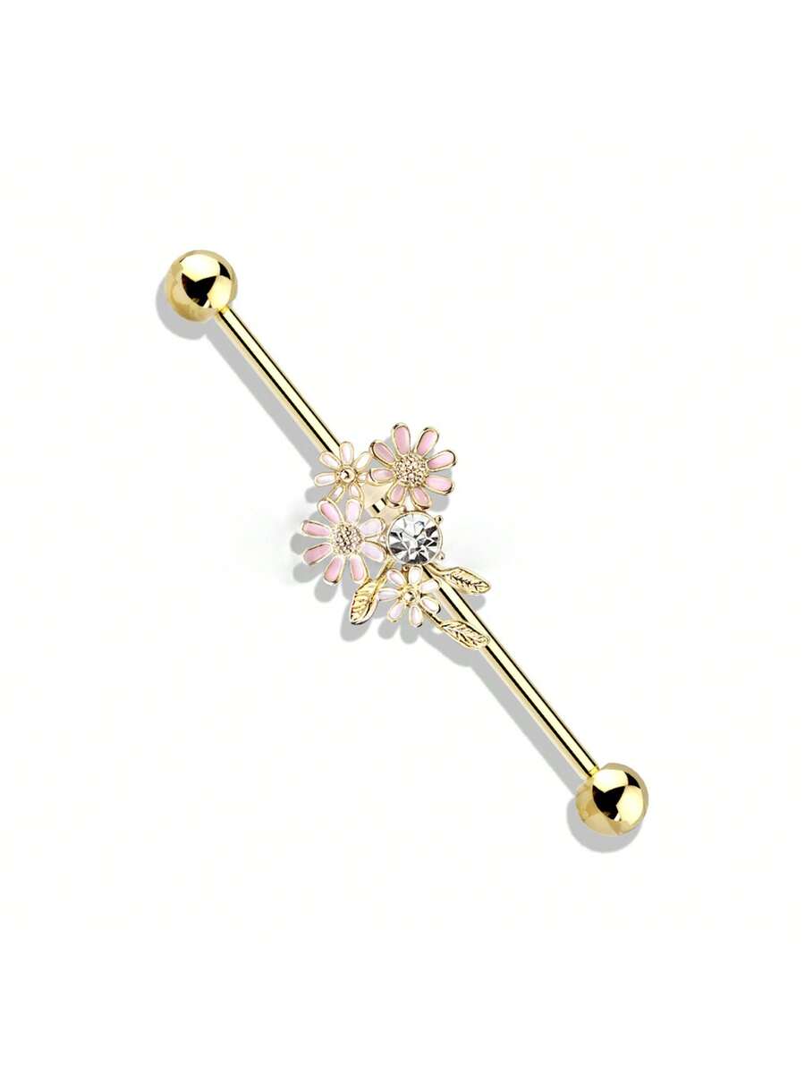 Floral Industrial Barbell Ear  – обзор и цена Body Jewelry Barbell