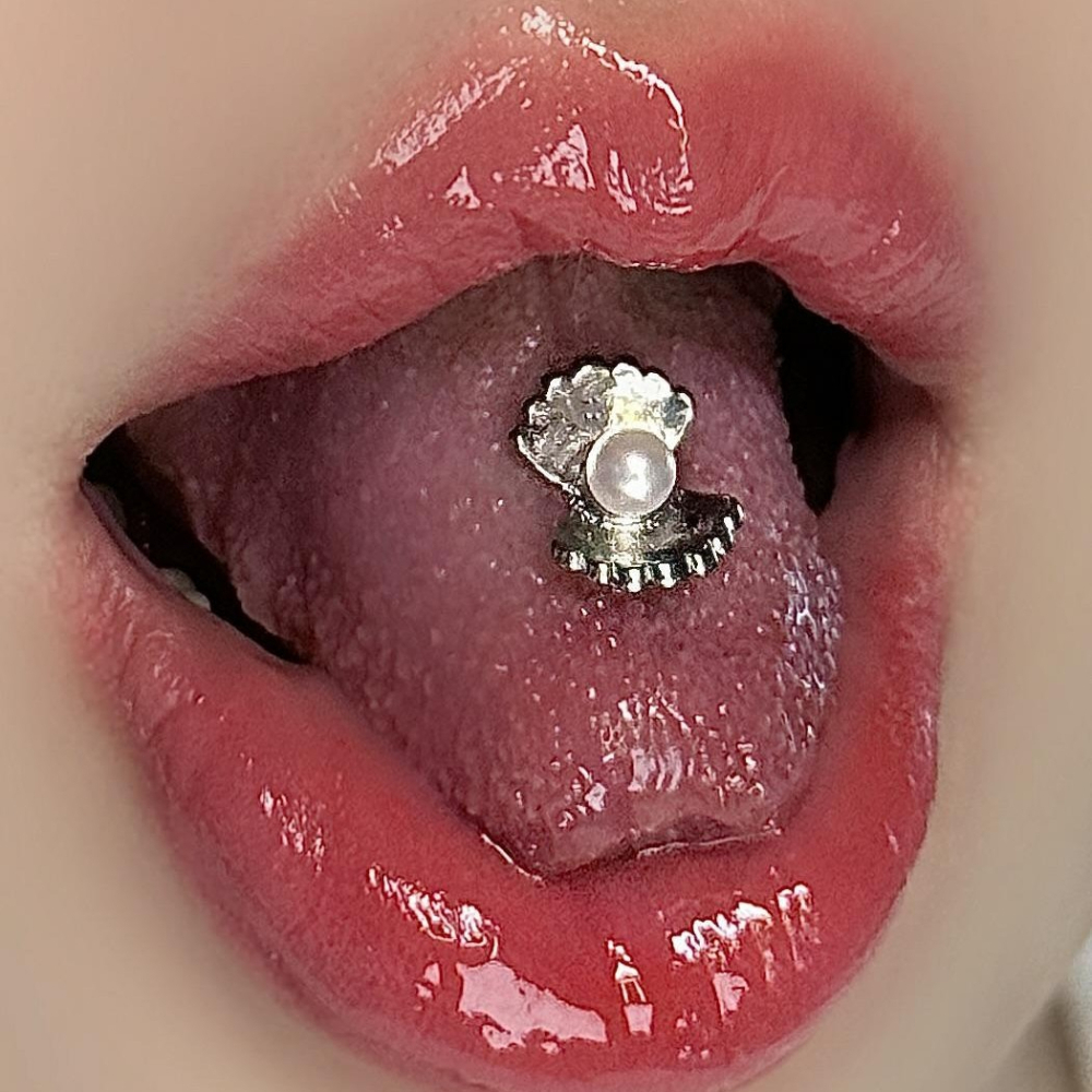 2026 Unique Shell Tongue Ring  – обзор и цена Body Jewelry Barbell