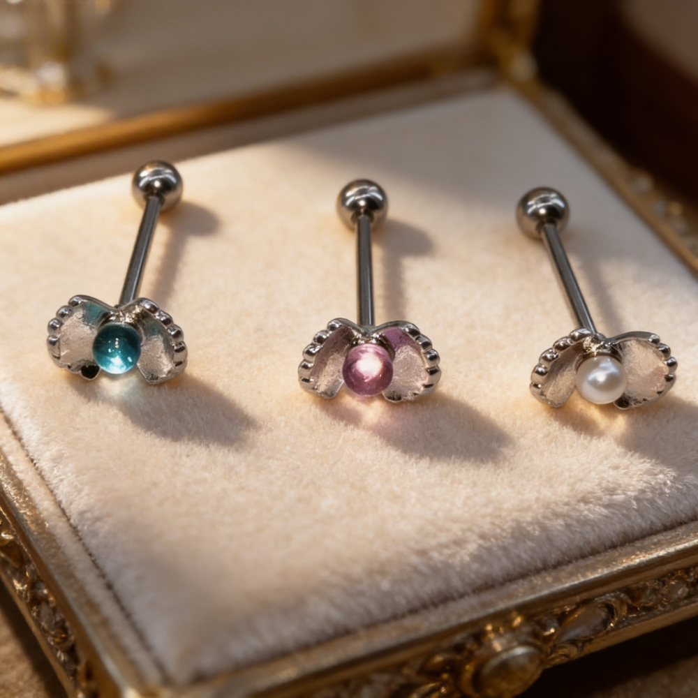 2026 Unique Shell Tongue Ring  – обзор и цена Body Jewelry Barbell