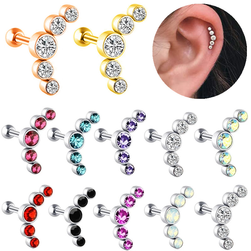 1PCS Crystal Cartilage Piercin – обзор и цена Body Jewelry Barbell