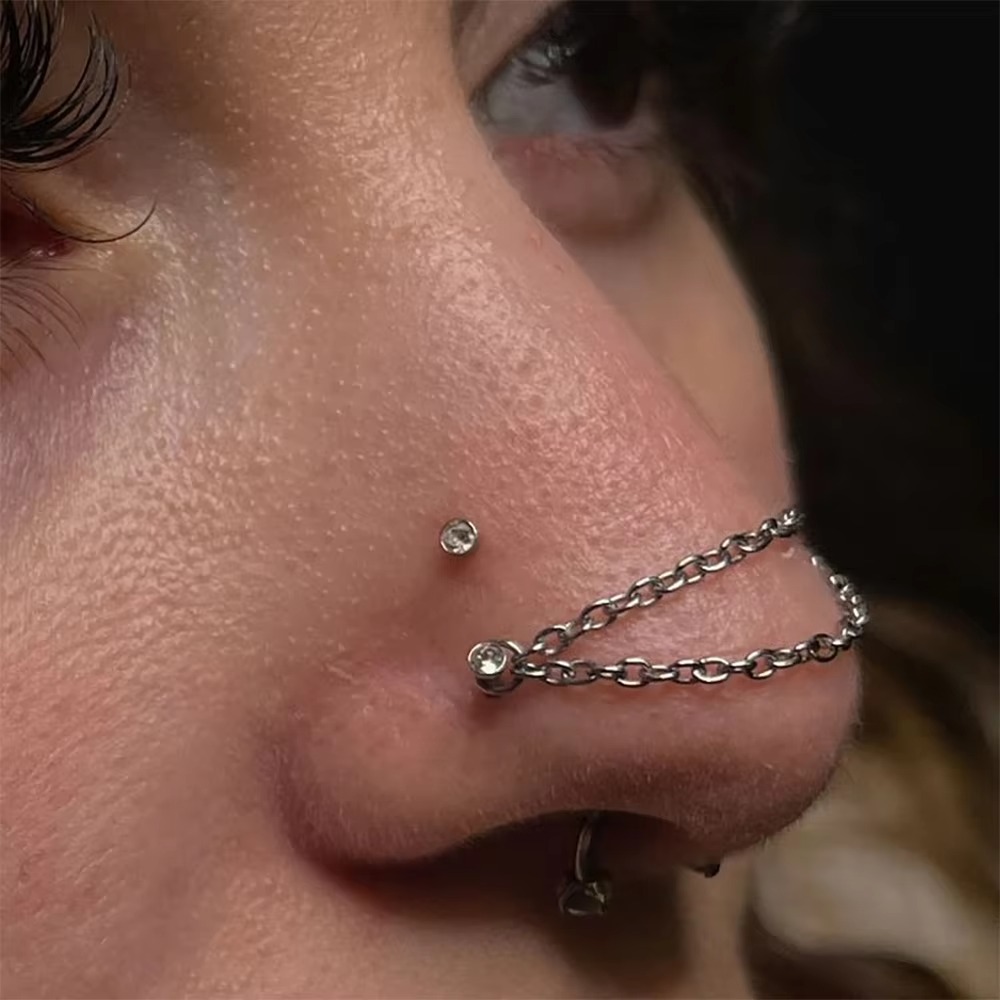 Titanium Nose Chain Three Laye – обзор и цена Body Jewelry Titanium