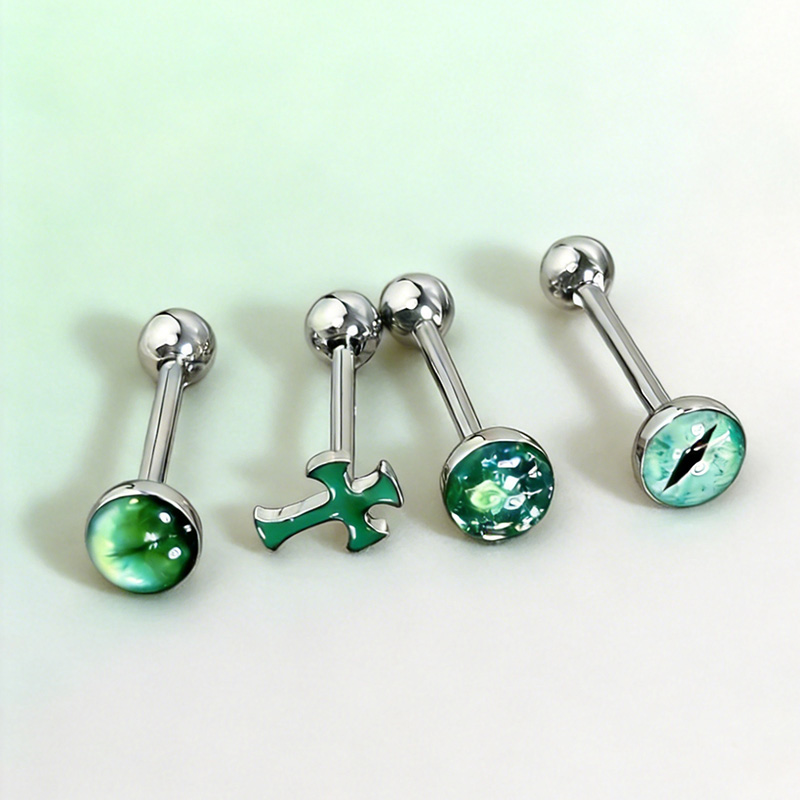 1Pc High-Quality Trendy Green  – обзор и цена Body Jewelry Titanium
