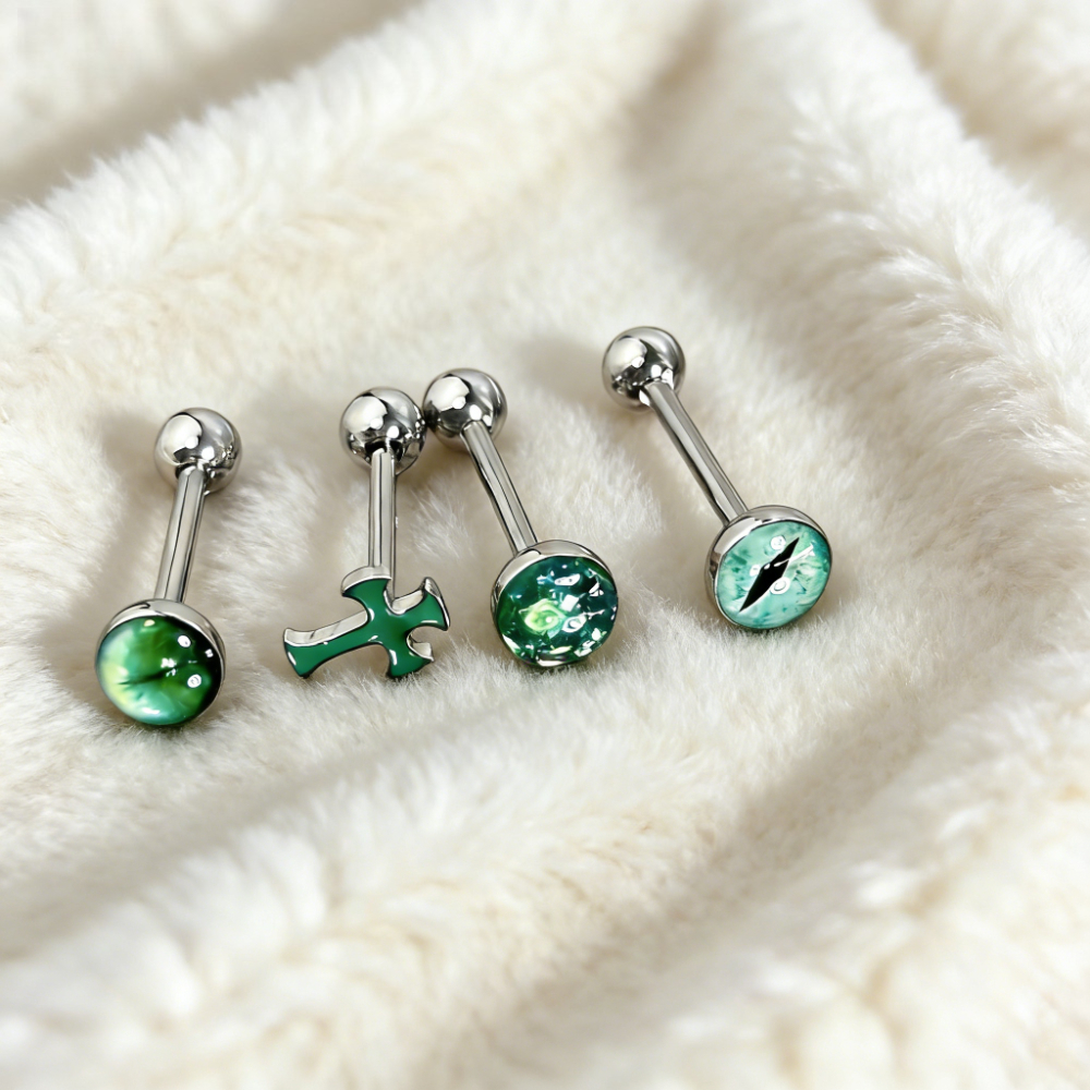 1Pc High-Quality Trendy Green  – обзор и цена Body Jewelry Titanium