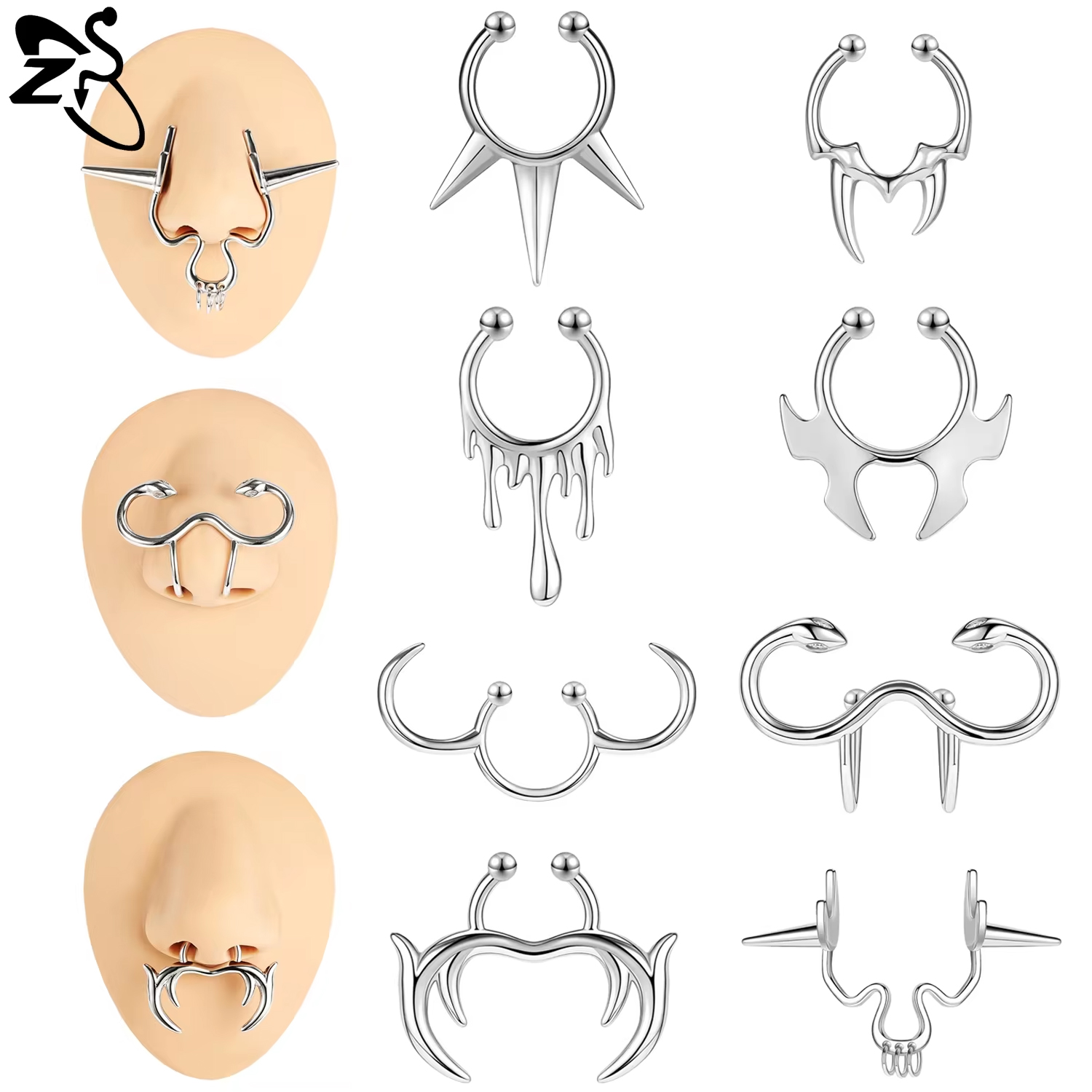 ZS 1 Piece Punk Stlye Fake Sep – обзор и цена Body Jewelry Septum