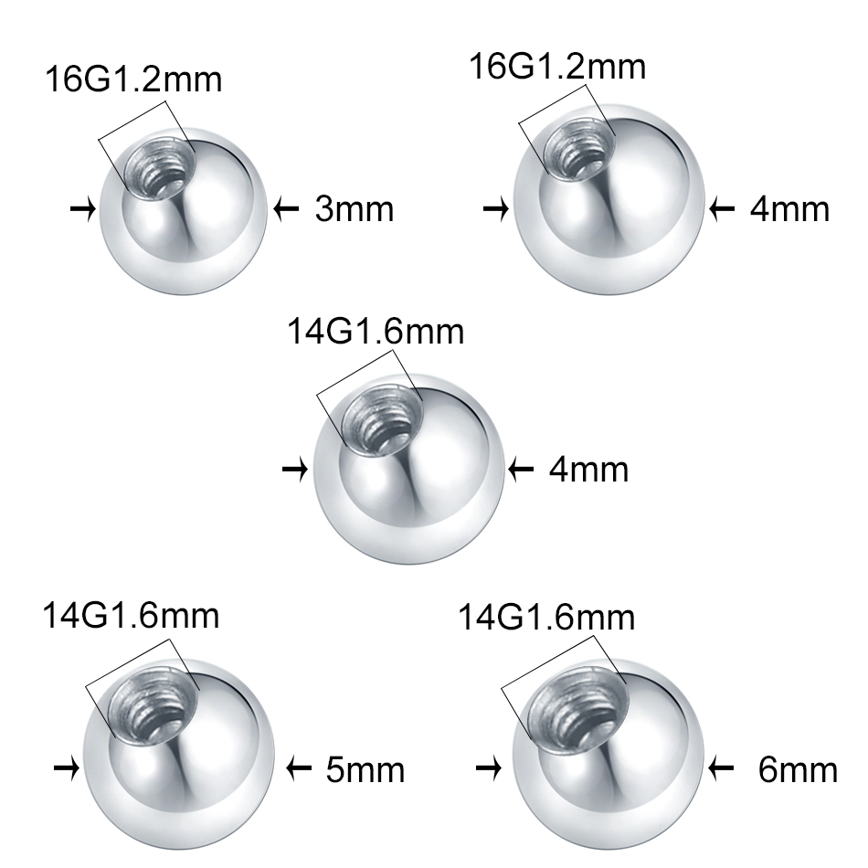 10PC Stainless Steel Screw Bal – обзор и цена Body Jewelry Barbell