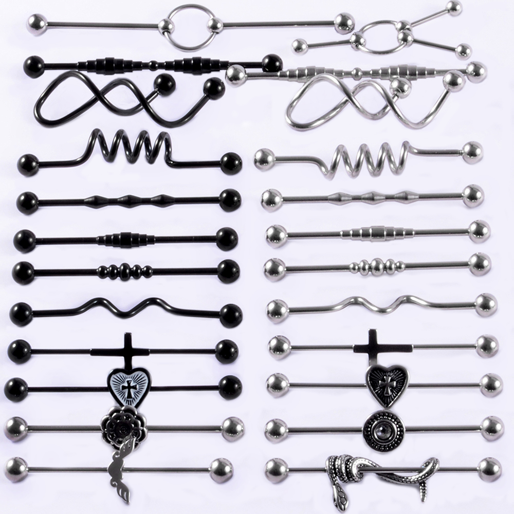 1Pcs Surgical Steel Snake Indu – обзор и цена Body Jewelry Industrial