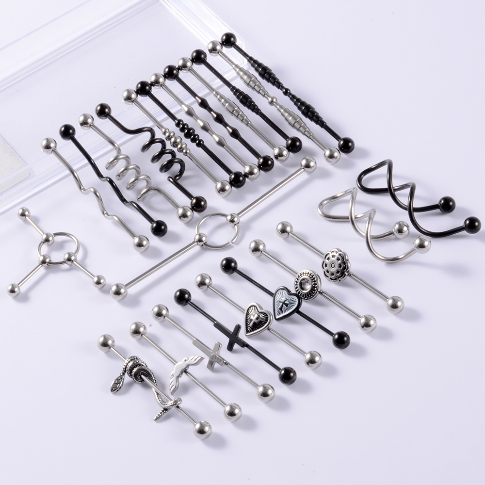 1Pcs Surgical Steel Snake Indu – обзор и цена Body Jewelry Industrial