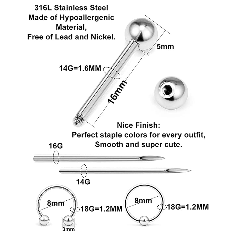Piercing Kit Stainless Steel E – обзор и цена Body Jewelry Industrial