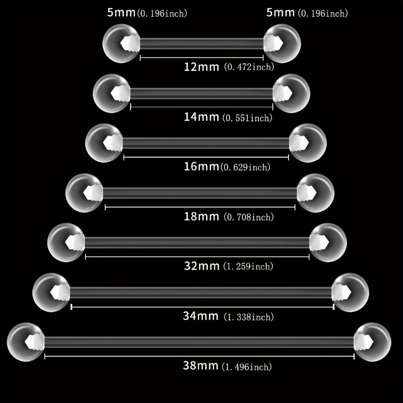 JKC Store 10pcs Acrylic Barbel – обзор и цена Body Jewelry In Store