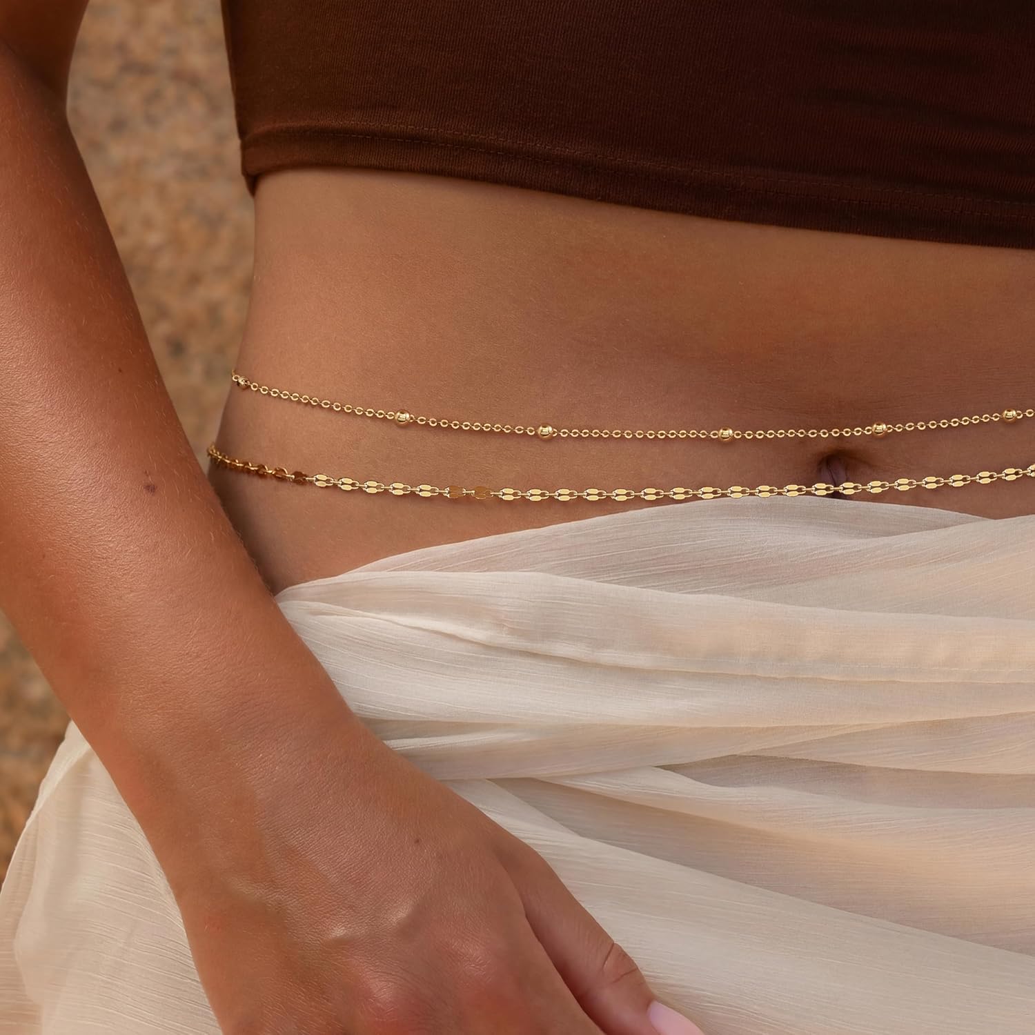 14K Gold Plated Waist Chain Wo – обзор и цена Body Jewelry Gold