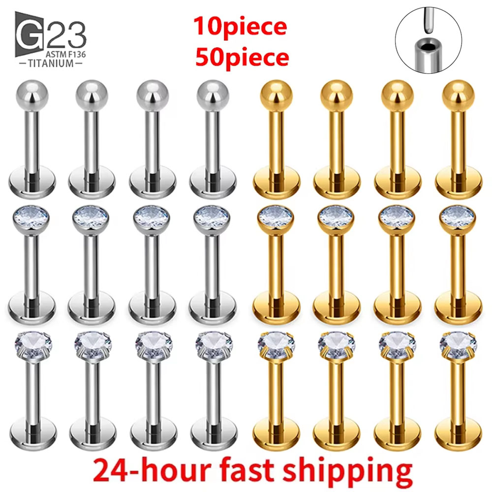 10/50pcs 20/18/16g G23 Titaniu – обзор и цена Body Jewelry Changing Kit